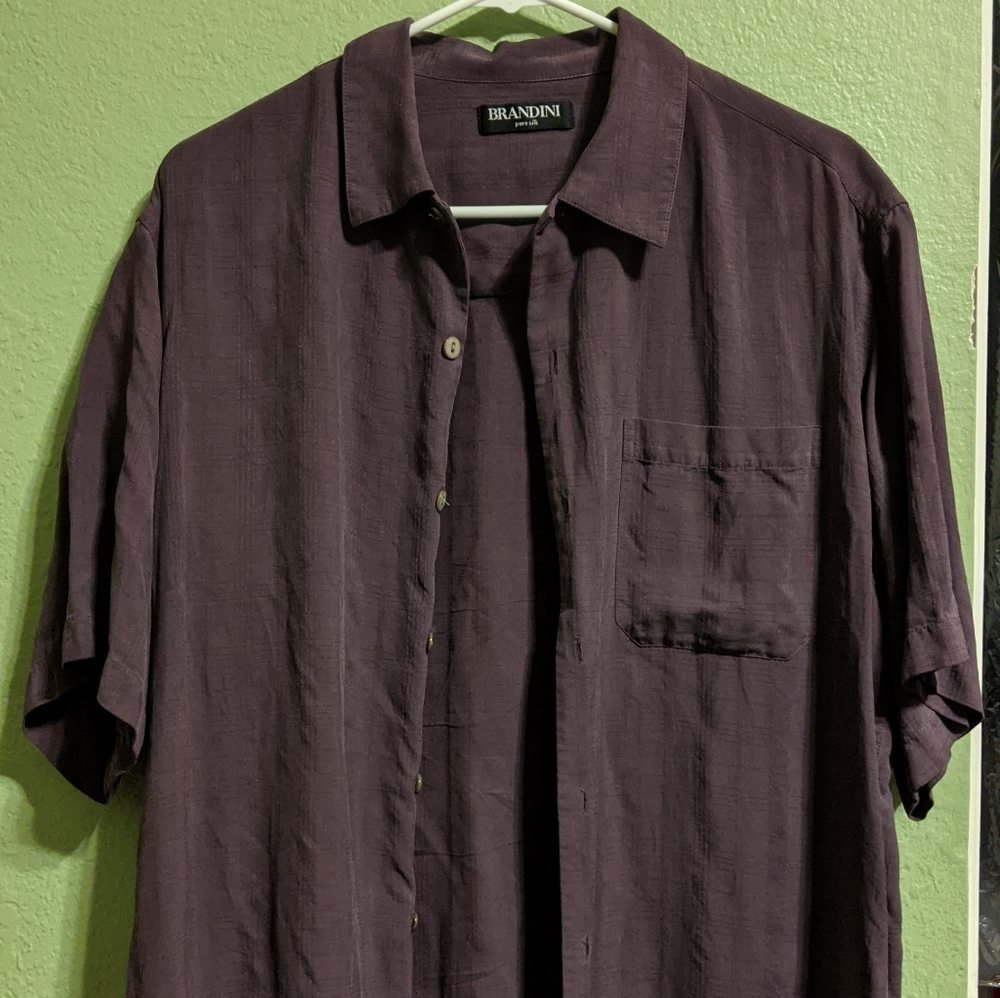 Purple button down shirt